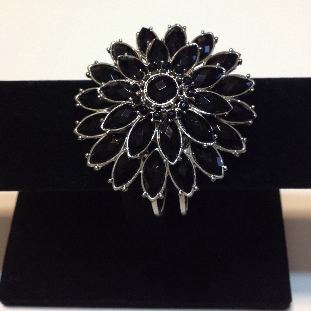 Black and silver bracelet